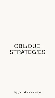 oblique strategies se alternatives 1