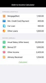 debt to income calculator alternatives 1